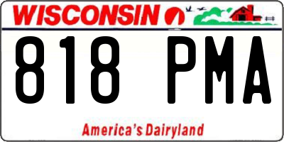 WI license plate 818PMA