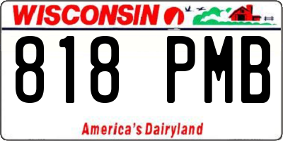 WI license plate 818PMB
