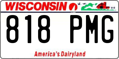 WI license plate 818PMG