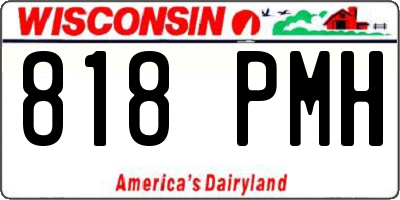 WI license plate 818PMH