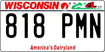 WI license plate 818PMN