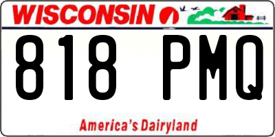 WI license plate 818PMQ