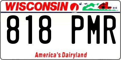 WI license plate 818PMR