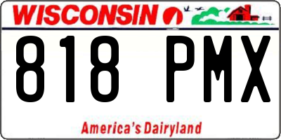 WI license plate 818PMX