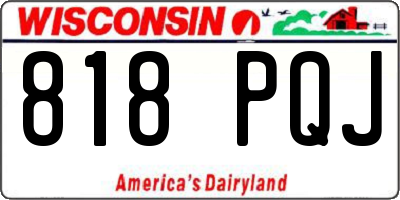 WI license plate 818PQJ