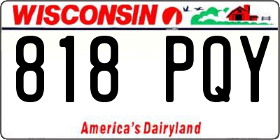 WI license plate 818PQY