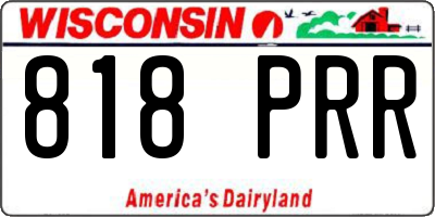 WI license plate 818PRR