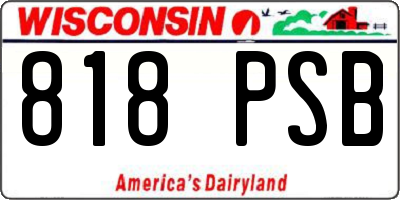 WI license plate 818PSB
