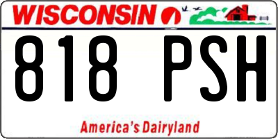 WI license plate 818PSH
