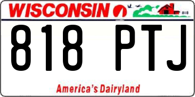 WI license plate 818PTJ