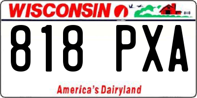 WI license plate 818PXA