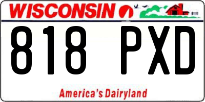 WI license plate 818PXD