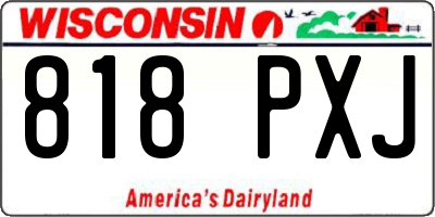 WI license plate 818PXJ