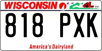 WI license plate 818PXK
