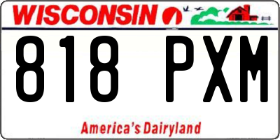 WI license plate 818PXM