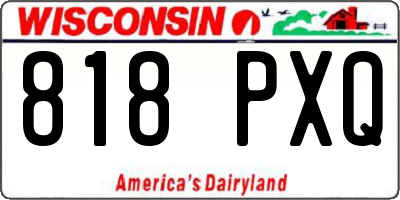 WI license plate 818PXQ