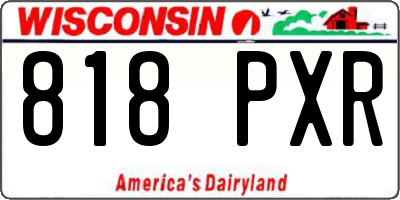 WI license plate 818PXR
