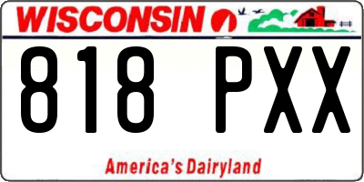 WI license plate 818PXX