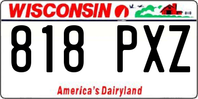WI license plate 818PXZ