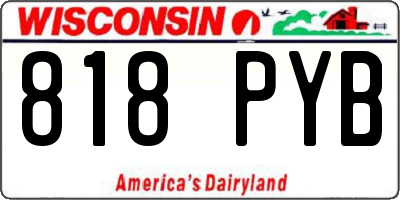WI license plate 818PYB