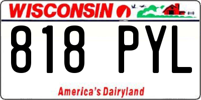 WI license plate 818PYL