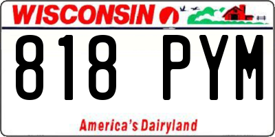 WI license plate 818PYM