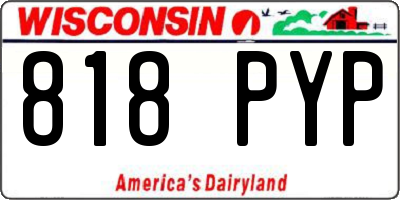 WI license plate 818PYP