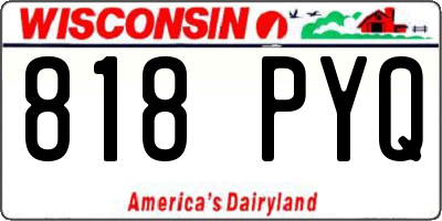 WI license plate 818PYQ