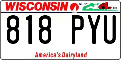 WI license plate 818PYU