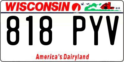 WI license plate 818PYV