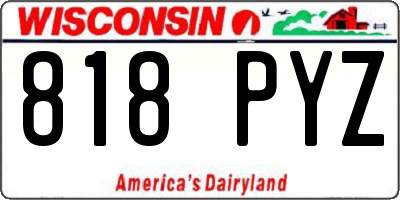 WI license plate 818PYZ