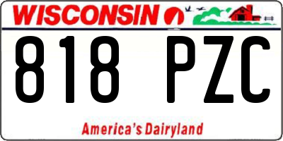 WI license plate 818PZC
