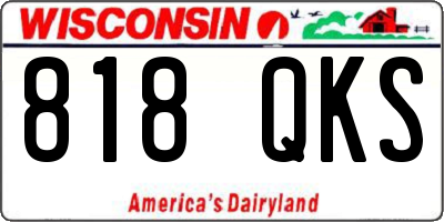 WI license plate 818QKS