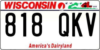 WI license plate 818QKV