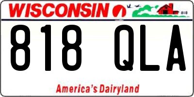 WI license plate 818QLA
