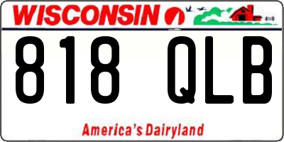 WI license plate 818QLB
