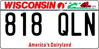 WI license plate 818QLN