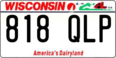 WI license plate 818QLP