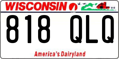 WI license plate 818QLQ