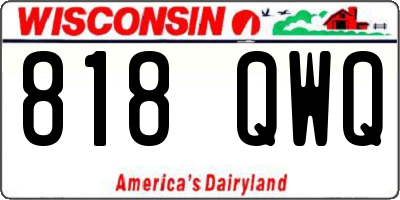 WI license plate 818QWQ