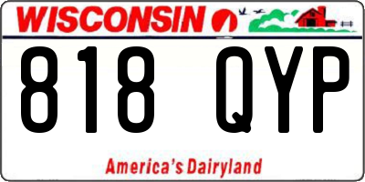 WI license plate 818QYP