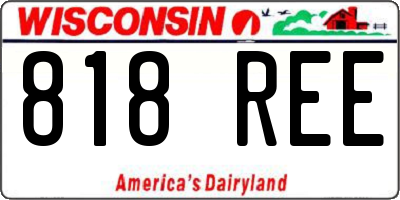 WI license plate 818REE