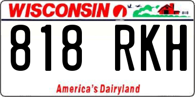 WI license plate 818RKH