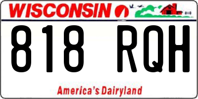 WI license plate 818RQH
