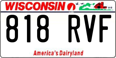 WI license plate 818RVF