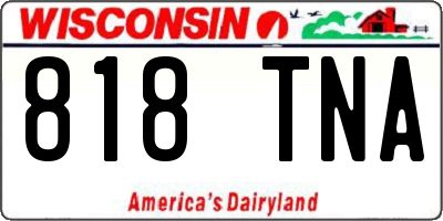 WI license plate 818TNA