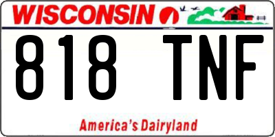 WI license plate 818TNF