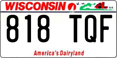 WI license plate 818TQF