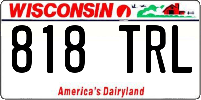 WI license plate 818TRL
