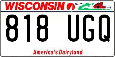 WI license plate 818UGQ